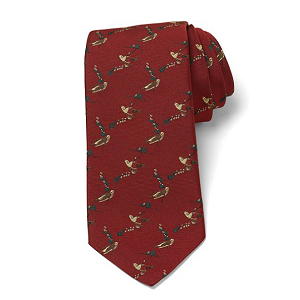 Audubon Finch Tie - Burgundy